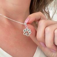 Colar Pet Com Pata E Osso Prata 925 - 2