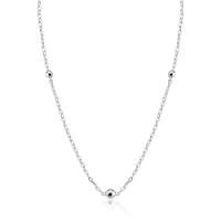 Colar Longo Bolas 3mm 4mm Prata 925 - 1