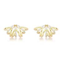 Brincos Luxuosos Com Zircônias Brilhantes E Design Exclusivo Banhados A Ouro 18k Banhado A Prata - 1