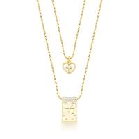 Colar Escapulário Fé Duplo Banhado A Ouro 18k - 1