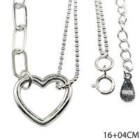 Pulseira Elos, Coração E Fio Duplo Prata 925 - 3