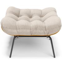 Puff Decorativo Sala De Estar Costela L02 Linho Cru - Lyam Decor - 5