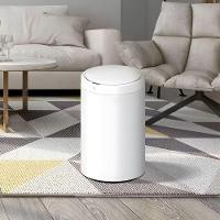 Lixeira Automática Redonda 50l Com Sensor Prática E Moderna Branca