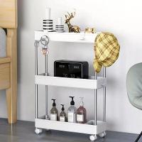 Prateleira Multiuso 3 Andares Com Rodinhas Organize Com Facilidade Branca - 1