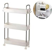 Prateleira Multiuso 3 Andares Com Rodinhas Organize Com Facilidade Branca - 2