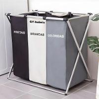 Cesto De Roupas Multiuso Com 3 Compartimentos Versátil E Prático - 9