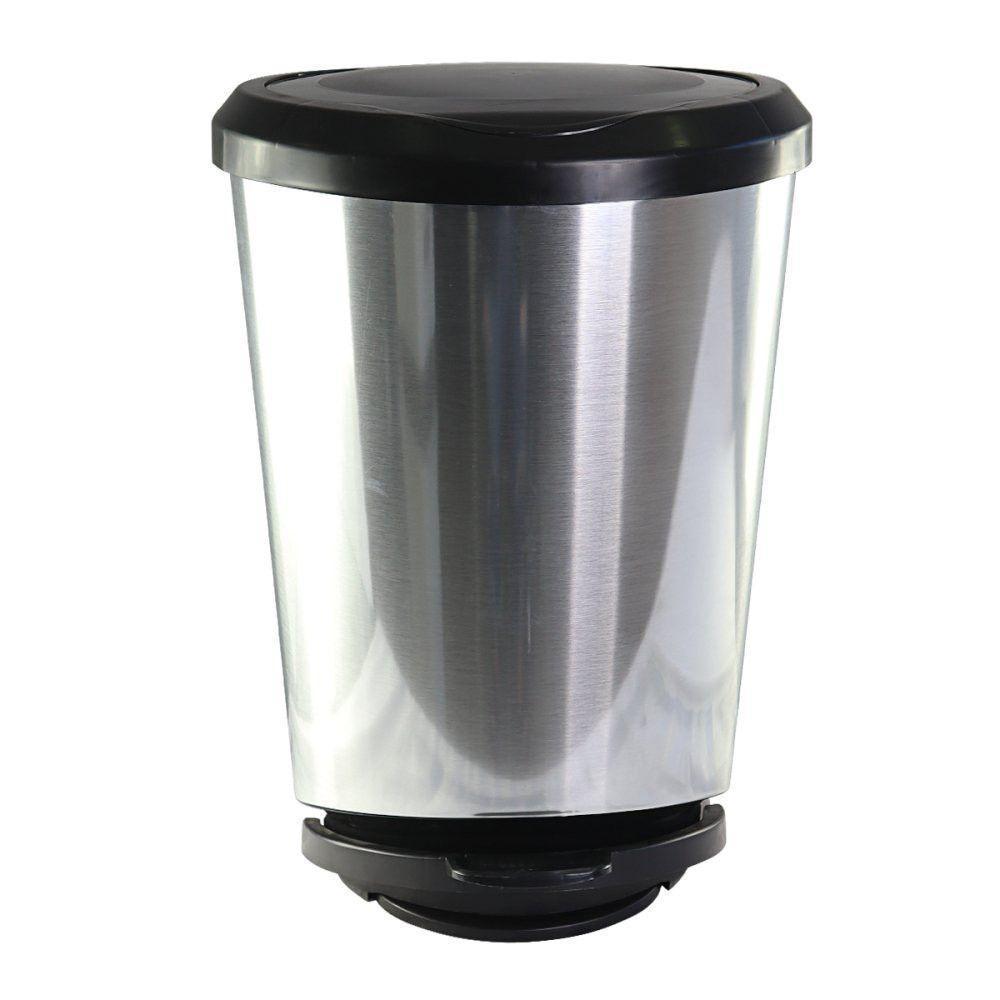 Lixeira Com Pedal Label Prata 10 Litros Para Vários Ambientes - 1