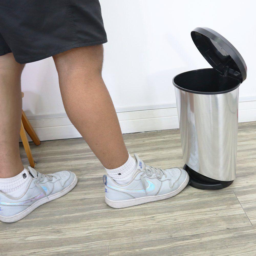 Lixeira Com Pedal Label Prata 10 Litros Para Vários Ambientes - 2