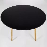 Mesa Jantar Redonda Eames Eiffel 120 Cm Com 4 Cadeiras Eames Eiffel - Preta