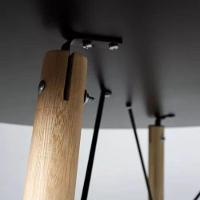 Mesa Jantar Redonda Eames Eiffel 120 Cm Com 4 Cadeiras Eames Eiffel - Preta - 5