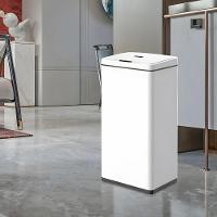 Lixeira Automática Retangular 50l Com Sensor Prática E Moderna Branca - 3