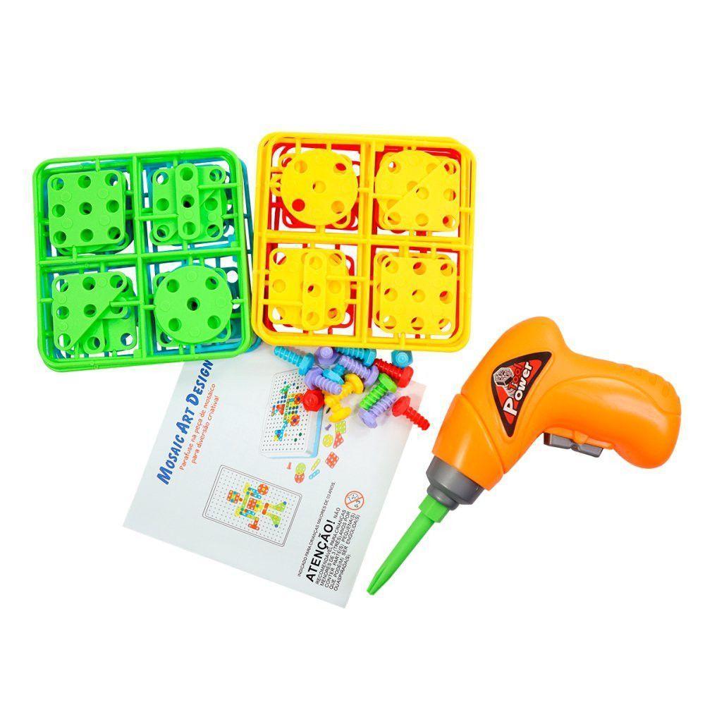 Kit Ferramenta Infantil Com Parafusadeira 106 Peças - 4