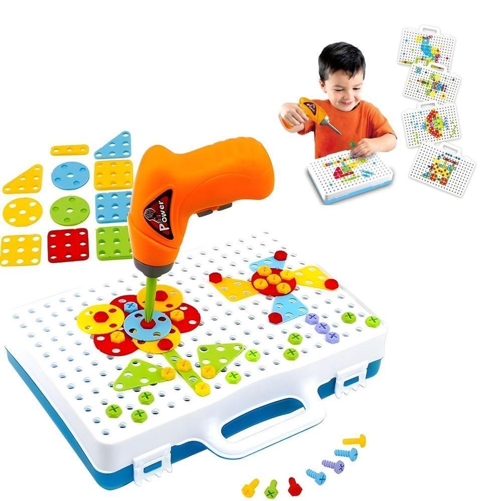 Kit Ferramenta Infantil Com Parafusadeira 106 Peças - 7