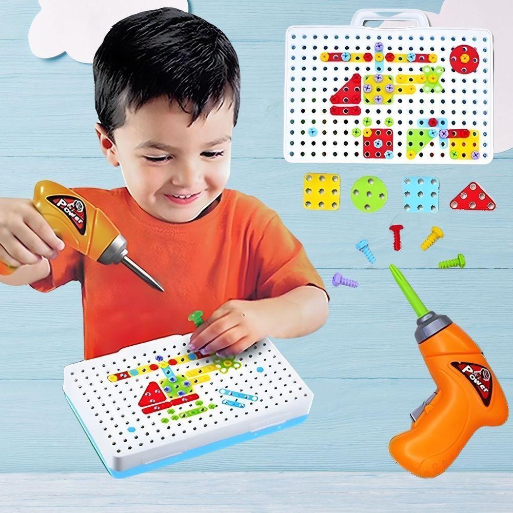 Kit Ferramenta Infantil Com Parafusadeira 106 Peças - 10