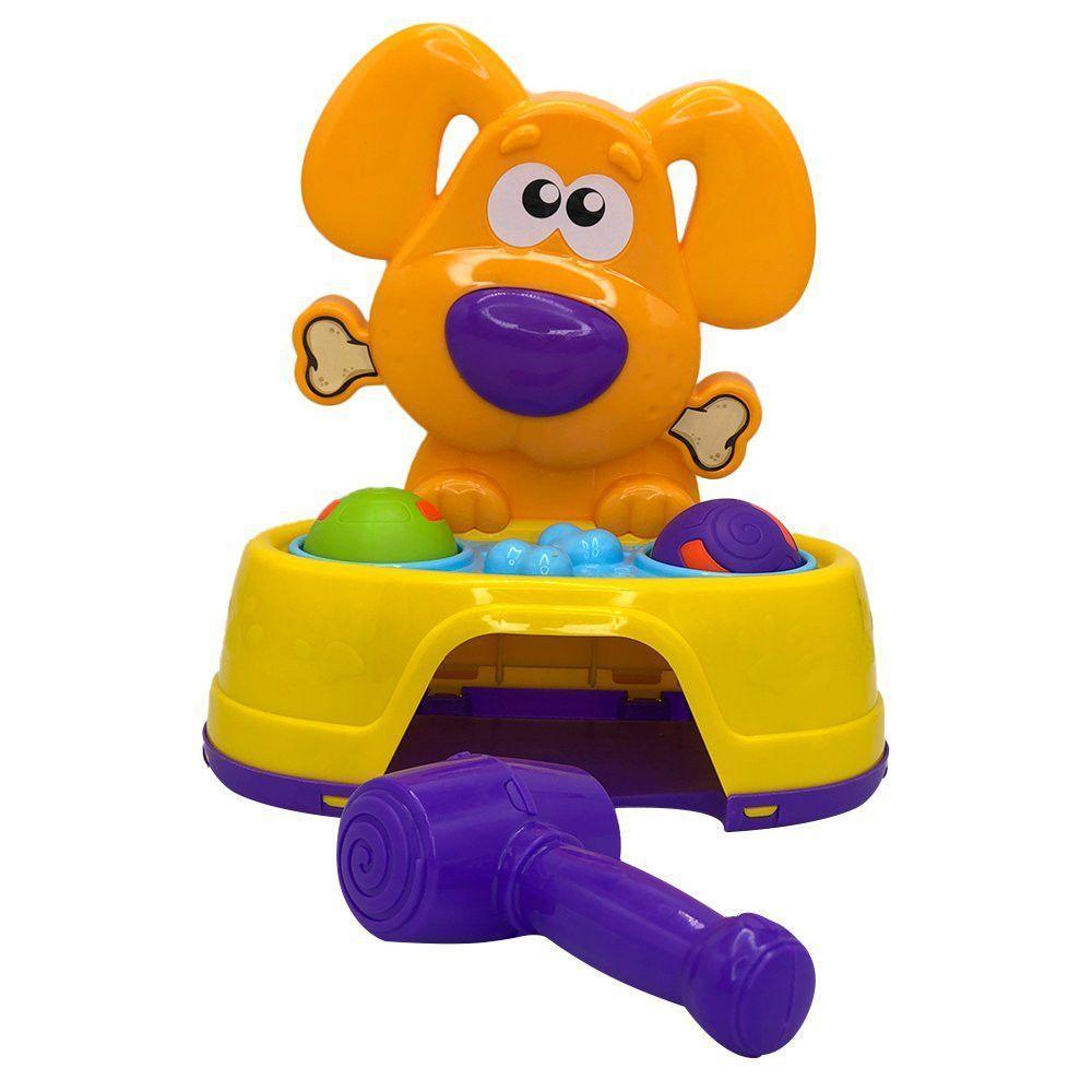 Brinquedo Bate Dog Com Martelo E 2 Bolinhas Coordenação Divertida - 4