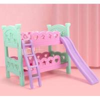 Brinquedo Berço De Boneca Com Escorregador Modelo Beliche Azul - 5