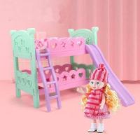 Brinquedo Berço De Boneca Com Escorregador Modelo Beliche Rosa - 7