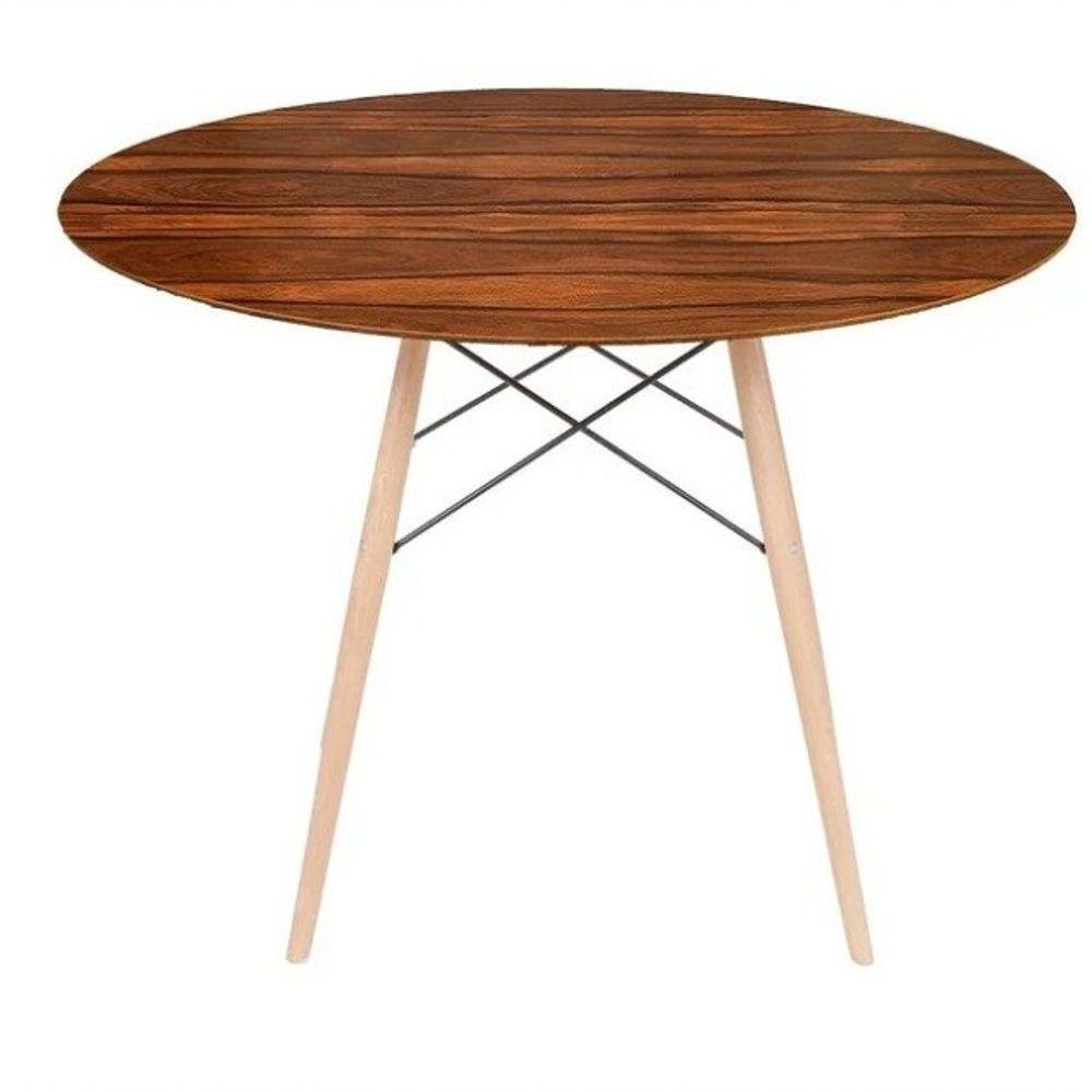 Mesa De Jantar Redonda Eames Eiffel 90 Cm - Pau Ferro - 1