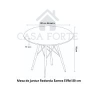 Mesa De Jantar Redonda Eames Eiffel 80 Cm - Estilo Granito - 3