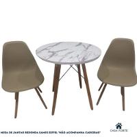 Mesa De Jantar Redonda Eames Eiffel 80 Cm - Estilo Granito - 5