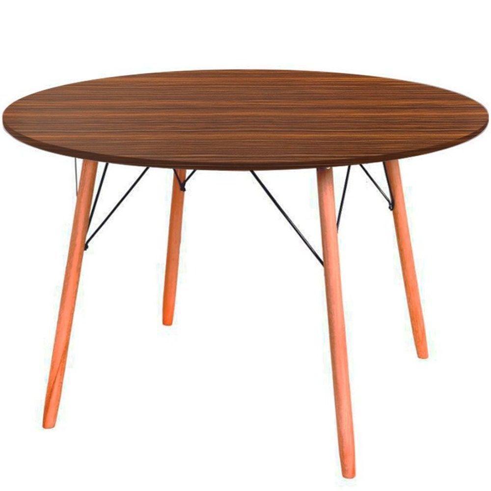 Mesa De Jantar Redonda Eames Eiffel 120cm - Pau Ferro - 1