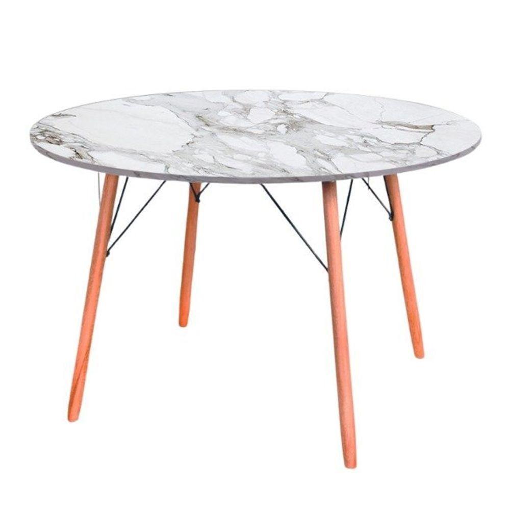 Mesa De Jantar Redonda Eames Eiffel 120cm - Estilo Granito - 1