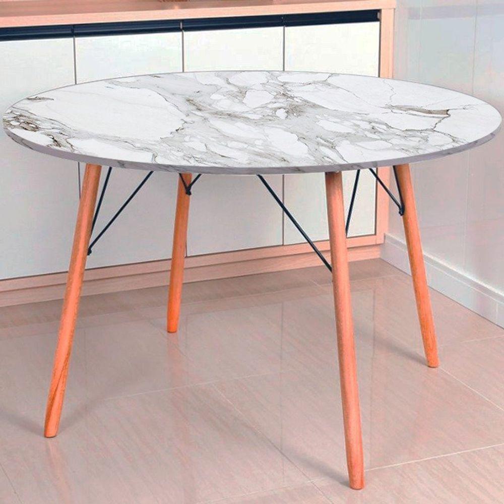 Mesa De Jantar Redonda Eames Eiffel 120cm - Estilo Granito - 2