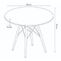 Mesa De Jantar Redonda Eames Eiffel 120cm - Cinza - 4