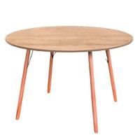 Mesa De Jantar Redonda Eames Eiffel 110 Cm - Madeira Truffel - 1