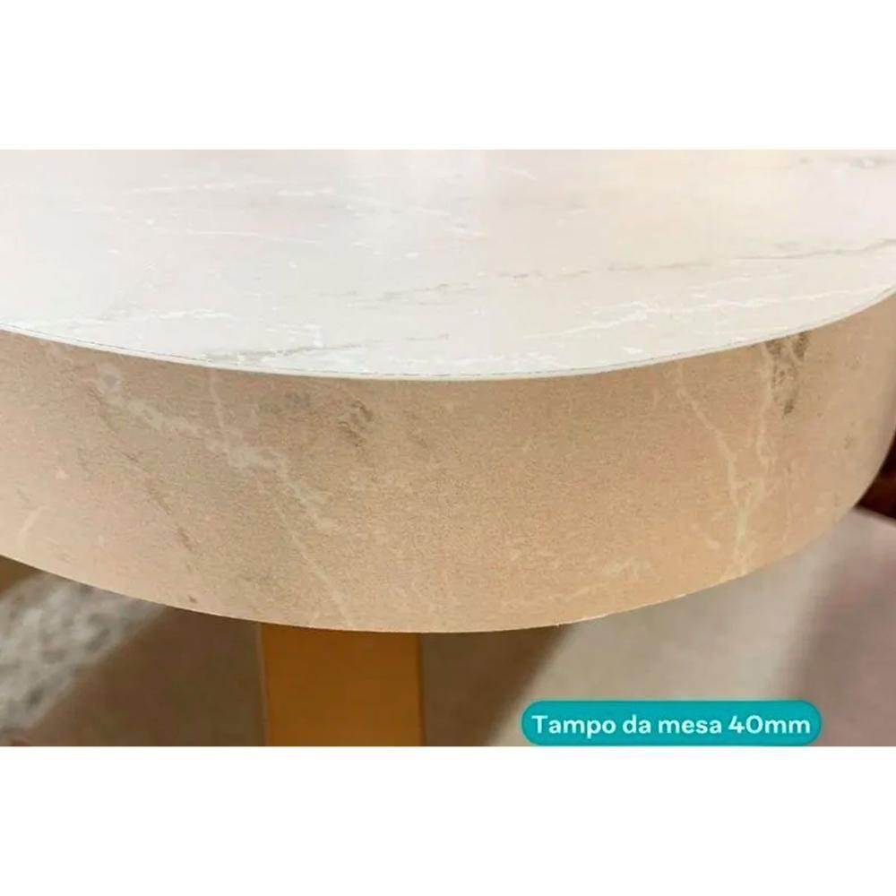 Mesa para Cozinha Stellar 1597 Aço c/Tampo Madeirado 160x90cm Nogal/Preto - Carraro - 2