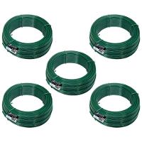 Kit C/ 5 Arame P/ Tela Revestido Pvc 1kg Verde Bwg14 2,11mm - 1
