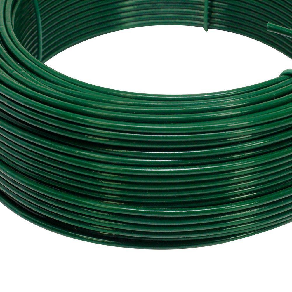 Kit C/ 25 Arame P/ Tela Revestido Pvc 1kg Verde Bwg16 1,65mm - 5