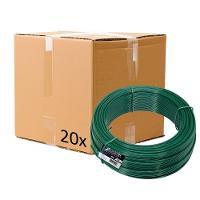 Kit C/ 20 Arame P/ Tela Revestido Pvc 1kg Verde Bwg16 1,65mm - 1