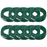 Kit C/ 10 Arame P/ Tela Revestido Pvc 1kg Verde Bwg16 1,65mm - 1