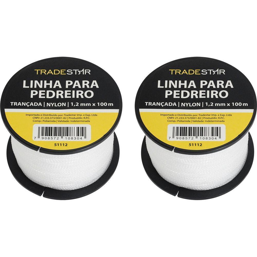 Linha Pedreiro Nylon Trançada 0,8mmx100m Bca com 2 Tradestar - 2