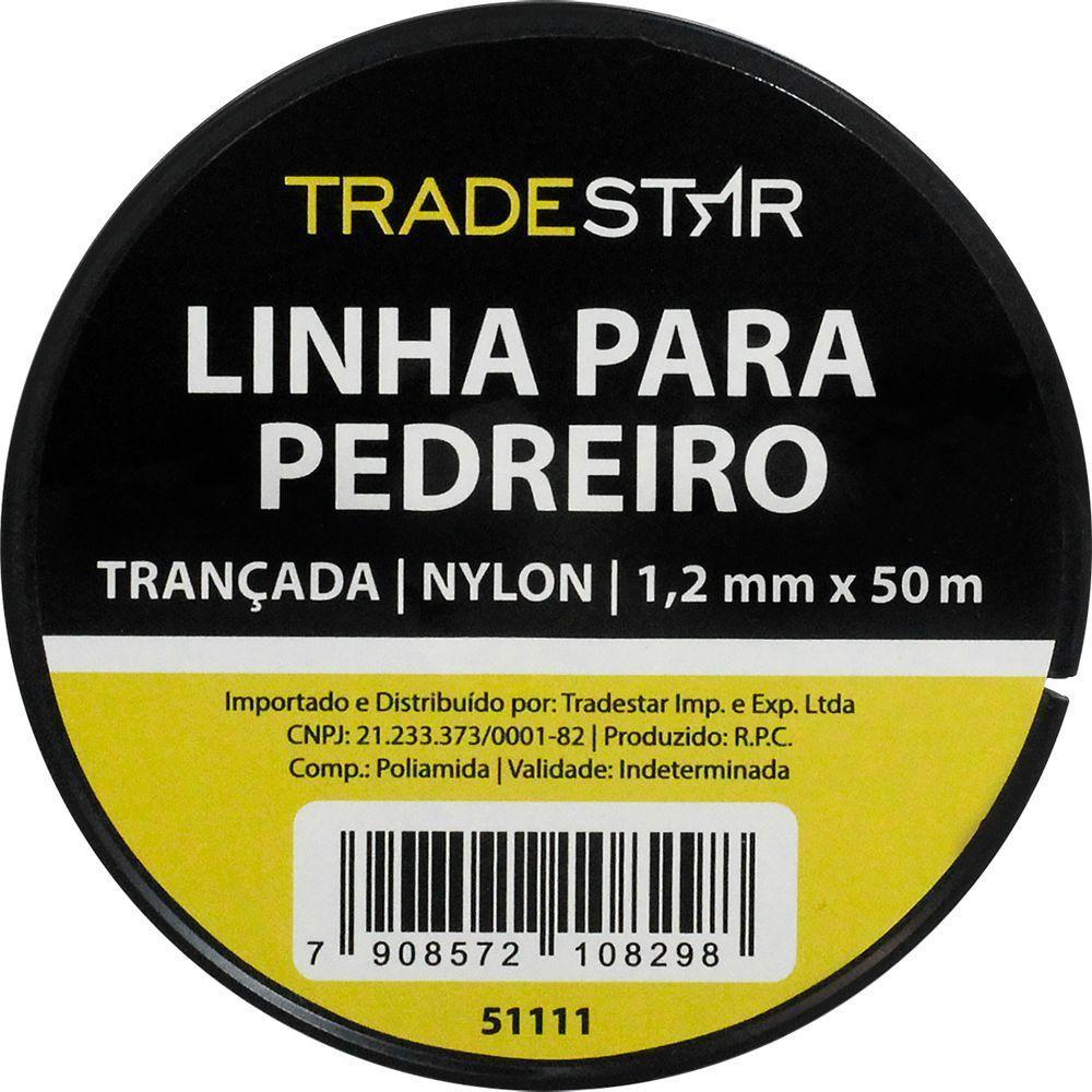 Linha Pedreiro Nylon Trançada 0,8mmx50m Bca Com 2 Tradestar - 3
