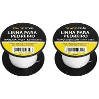 Linha Pedreiro Nylon Trançada 0,8mmx50m Bca Com 2 Tradestar