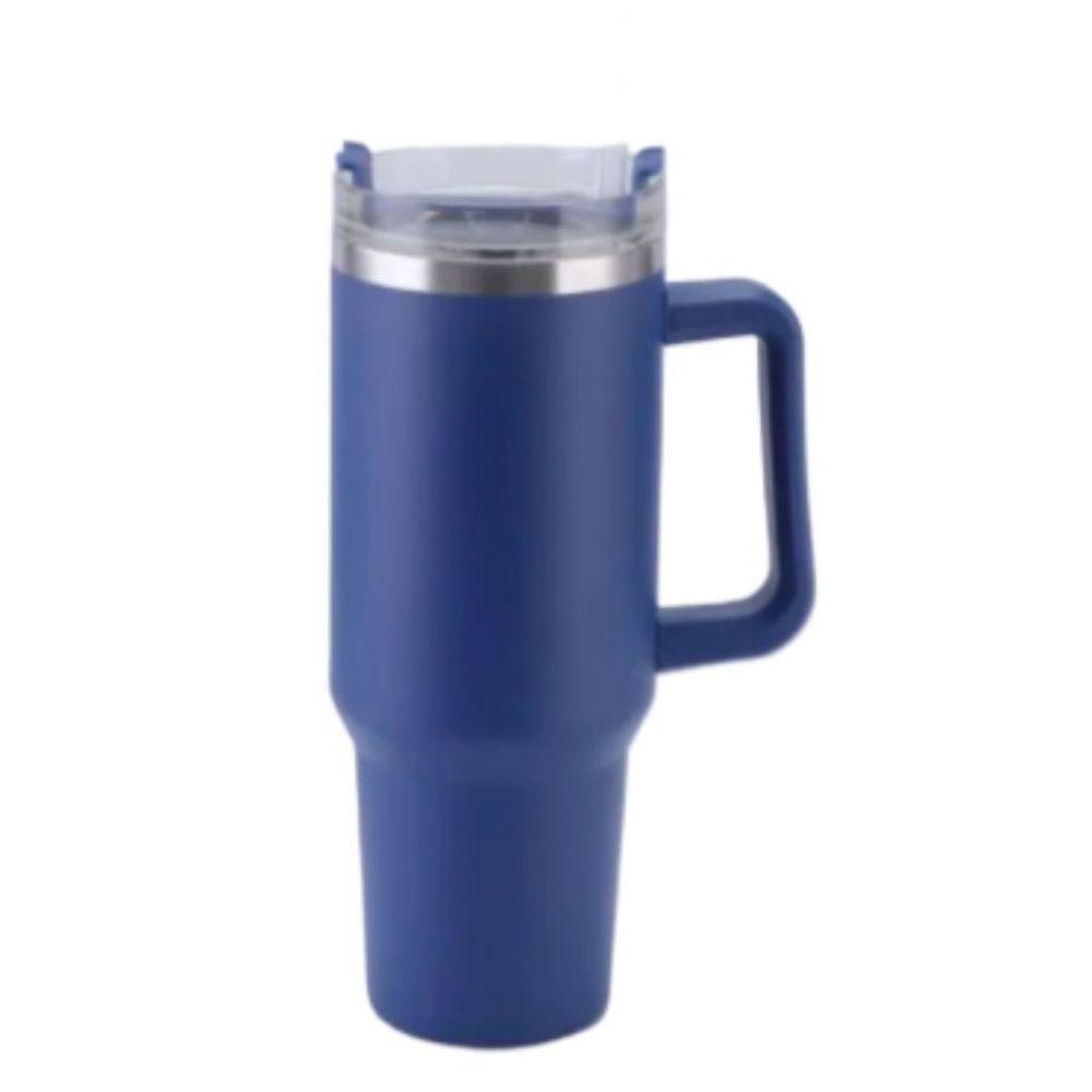 Copo Térmico Garrafa Para Bebidas Quentes E Frias Capacidade 1200ml Aço Inoxi Azul - 1