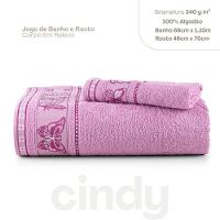 Jogo De Toalhas 01 Banho E 01 Rosto Cindy Rosa - 4