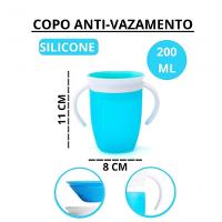 Copo Silicone 35015Azul Antivazamento Azul 200ml Azul - 3
