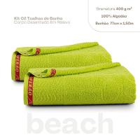 Jogo De 02 Toalhas De Banho Beach Verde - 4