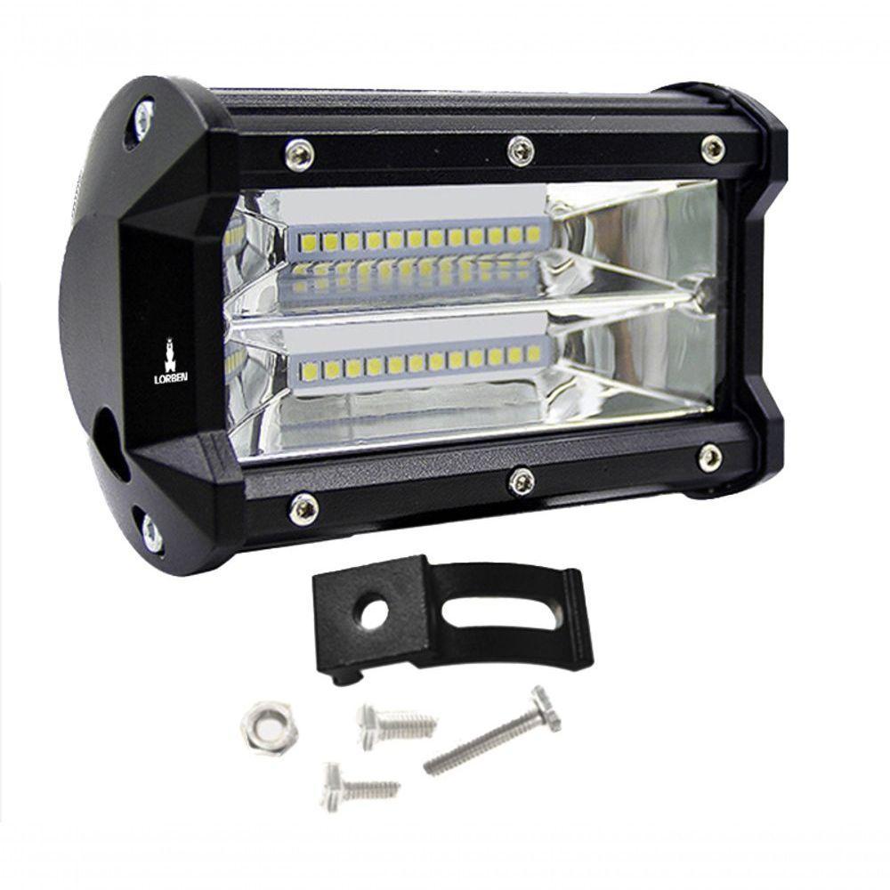 Farol De Milha Lorben Retangular Led 72w Off Road Trilha 4x4 - 1