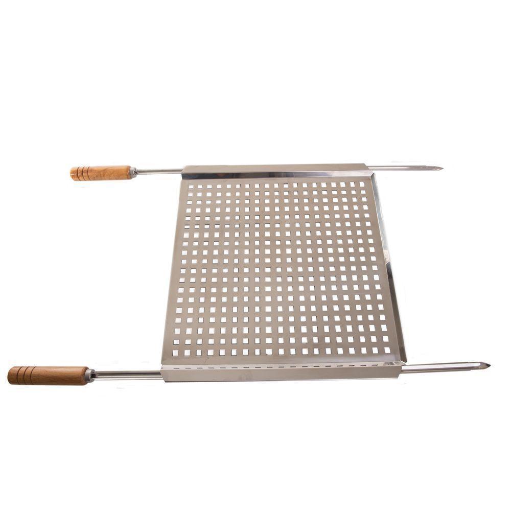 Grelha Para Churrasco Multiuso Desmontável Aço Inoxidável Kort 45x45cm - 2
