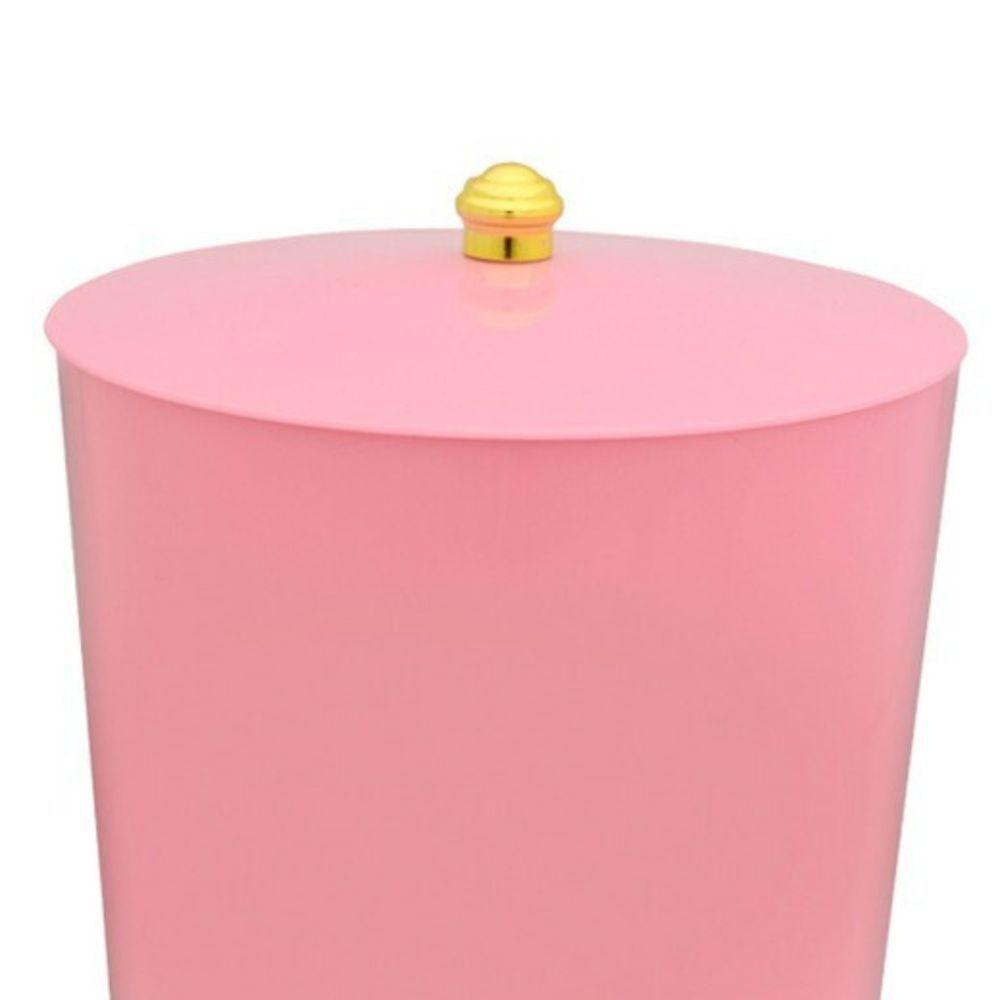 Lixeira Com Tampa Para Banheiro Cozinha 5litros Haus Rosa - 4