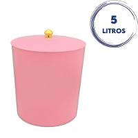 Lixeira Com Tampa Para Banheiro Cozinha 5litros Haus Rosa - 6
