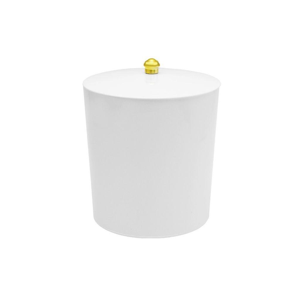 Lixeira Com Tampa Para Banheiro Cozinha 5litros Haus Branca - 1