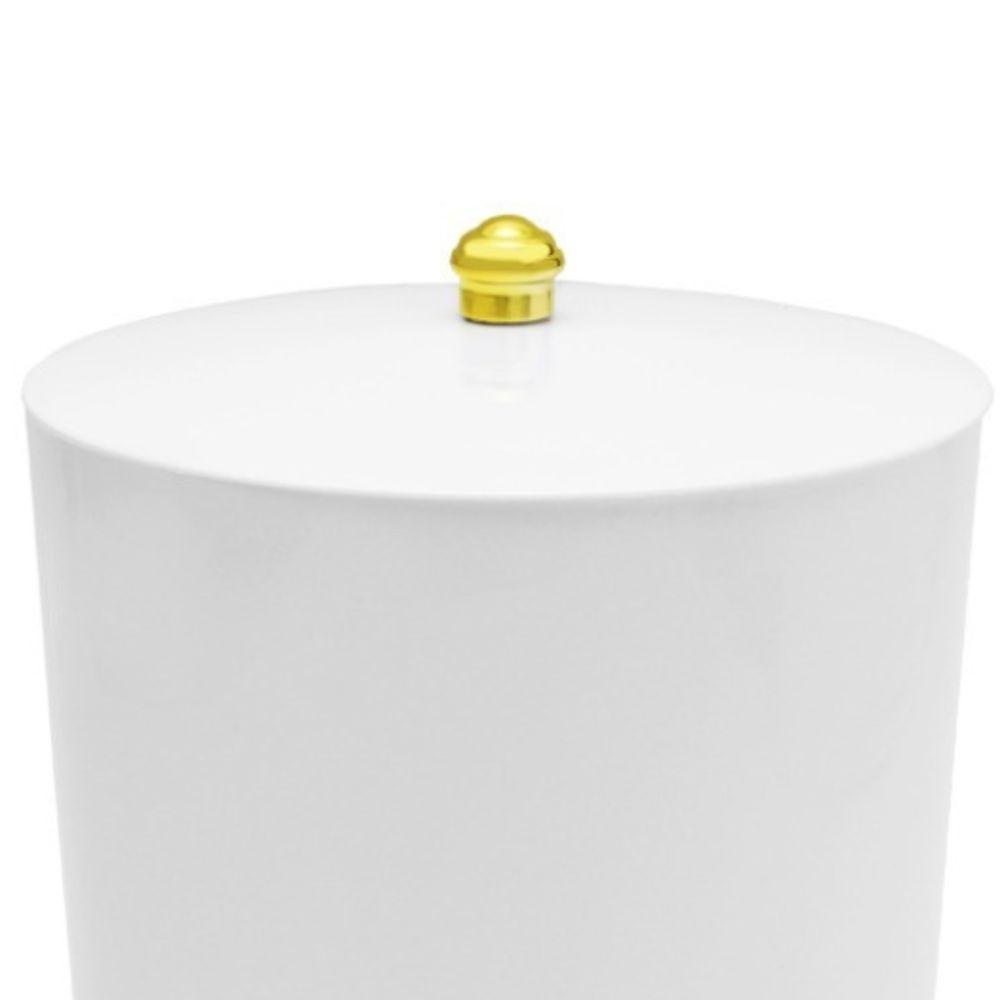 Lixeira Com Tampa Para Banheiro Cozinha 5litros Haus Branca - 4