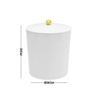 Lixeira Com Tampa Para Banheiro Cozinha 5litros Haus Branca - 5