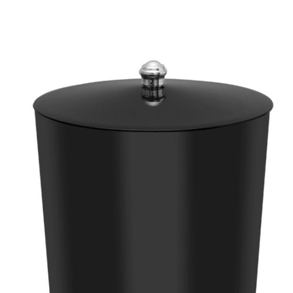 Lixeira Com Tampa Para Banheiro Cozinha 5litros Haus Preta - 4