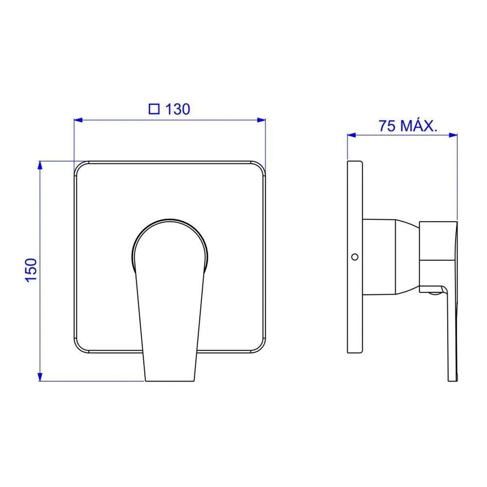 Acabamento Monocomando Para Chuveiro Deca Level 4993.c26.chu Cromado - 4